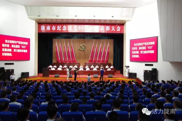 隴南市紀(jì)念建黨95周年暨表彰大會隆重召開