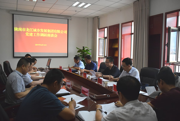 隴南市委常委、組織部部長(zhǎng)楊郃調(diào)研指導(dǎo)市龍江城鄉(xiāng)發(fā)展集團(tuán)公司黨建工作