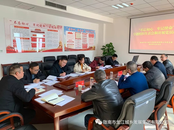市龍江集團(tuán)黨支部召開“不忘初心、牢記使命”專題組織生活會(huì)和民主評(píng)議黨員會(huì)議